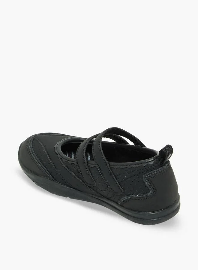 Kappa BLACK Girls Panelled Hook & Loop Sneakerina School Shoes for Women | Best Price UAE