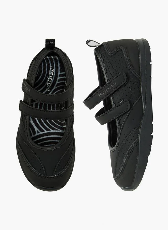 Kappa BLACK Girls Panelled Hook & Loop Sneakerina School Shoes for Women | Best Price UAE