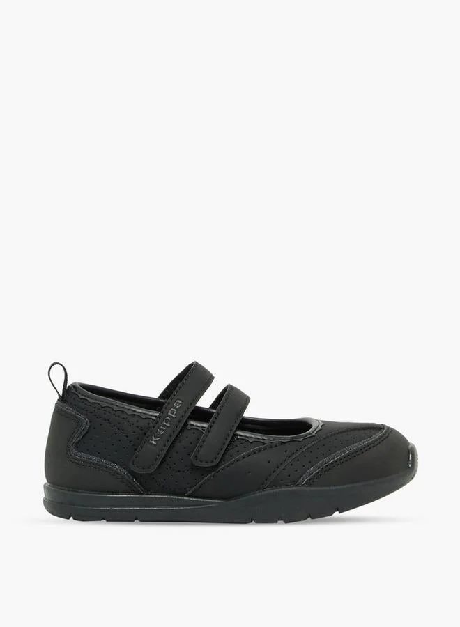Girls Panelled Hook & Loop Sneakerina School Shoes