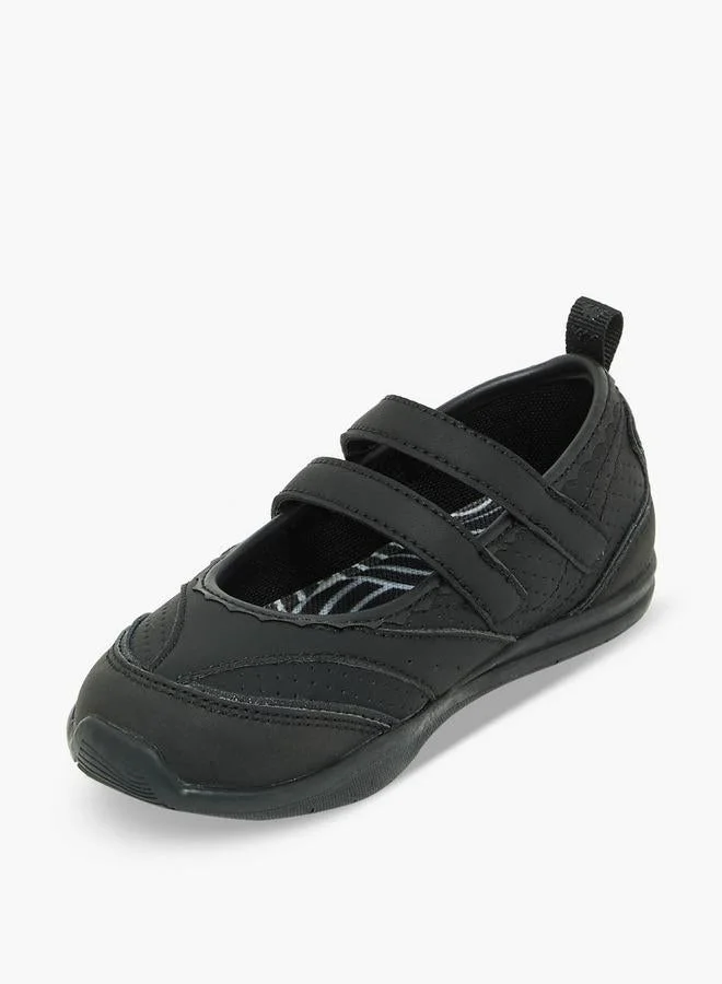 Kappa BLACK Girls Panelled Hook & Loop Sneakerina School Shoes for Women | Best Price UAE