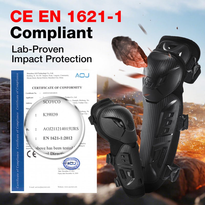 Scoyco 4pcs Motorcycle Knee Shin Guards Black Adjustable Anti-slip Knee Cap Pads Protector Armor for Motocross - Image 2