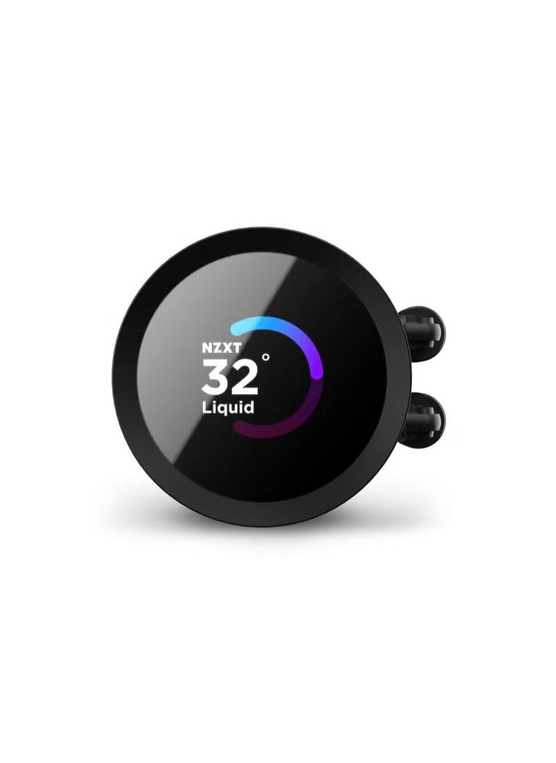 NZXT Kraken 240 RGB 240mm AIO Liquid Cooler with LCD Display and RGB Fans Black - RL-KR240-B1