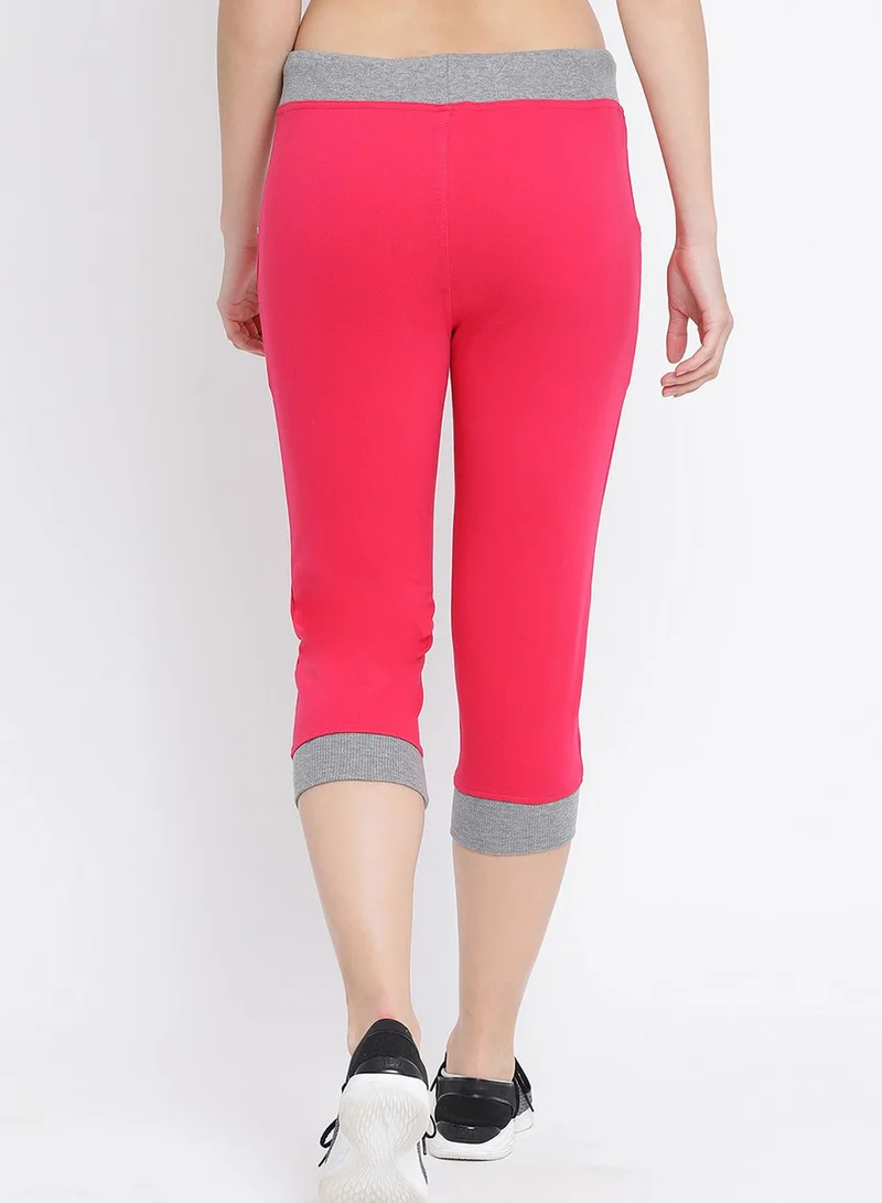 Clovia Active Capri Tights with Drawstring - Cotton