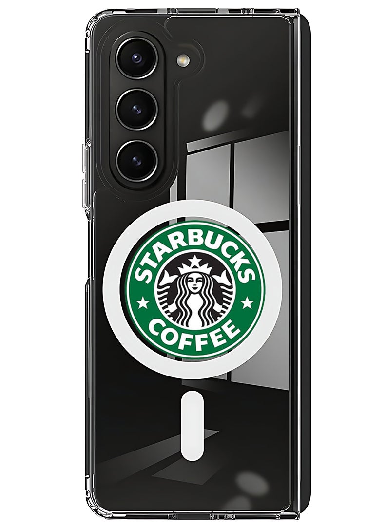Theodor Magnetic Case for Samsung Galaxy Z Fold 6 Compatible with MagSafe Wireless Charging, Shockproof Phone Bumper Cover Starbuck logo - Image 1