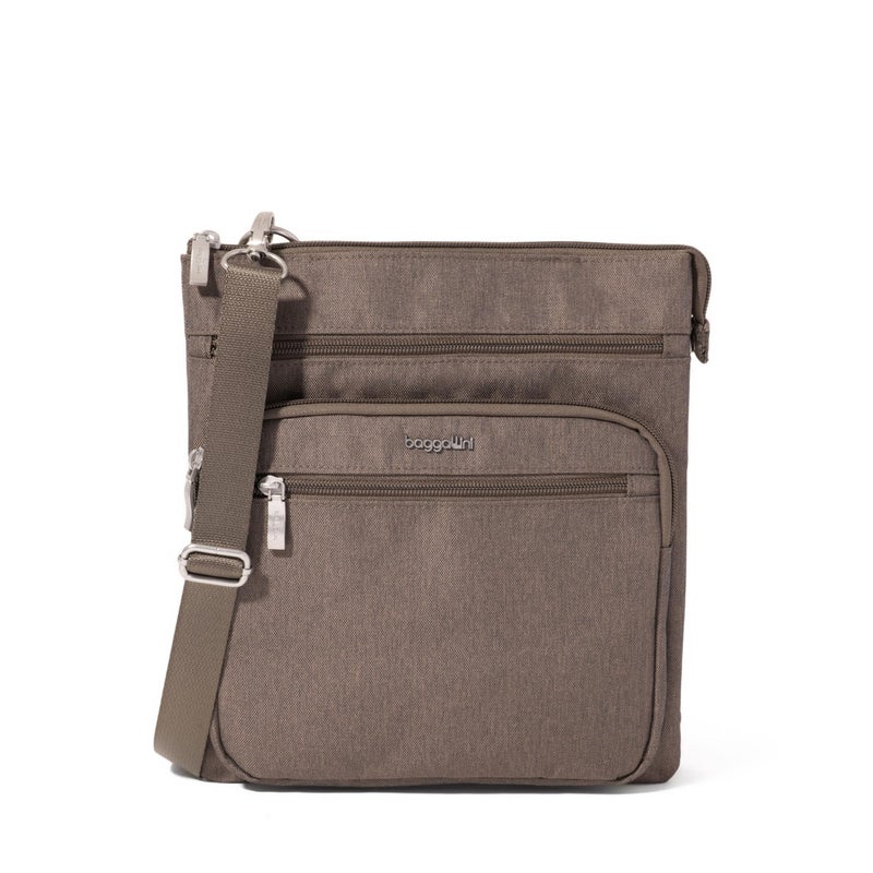 Baggallini Out and About Crossbody Bag for Women - 10"x10.7" Lightweight Travel Handbag w/RFID Card Slots - Image 1