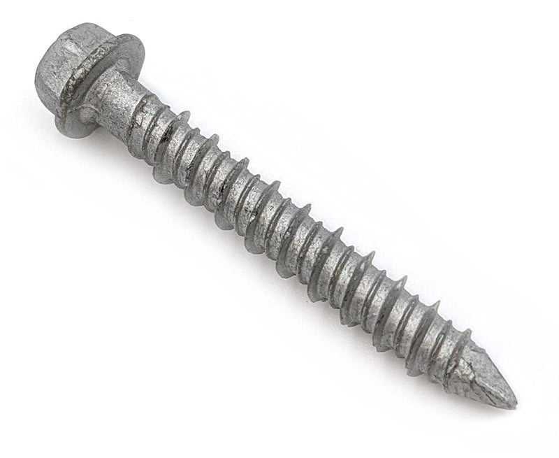 CONFAST 3/16" x 1-3/4" Concrete Screws 410 Stainless Steel Hex with Concrete Drill Bit for Anchoring to Masonry, Block or Brick (50 per Box) - Image 1