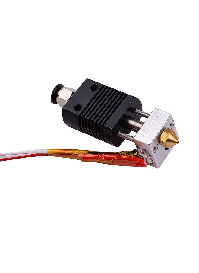 Generic - 3D Printer Full Metal Hotend Extruder Kit Hot End Set with 0.4mm Nozzle 100K Thermistor Heatsink Wire 24V Compatible with ET4/ET4 Pro Printer 1.75mm Filament - Image 1