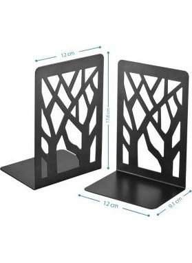 3Art Metal حامل كتب مزخرف بنمط الشجرة حامل كتب لوازم منزلية ومكتبية قطعة من 2  - Image 3