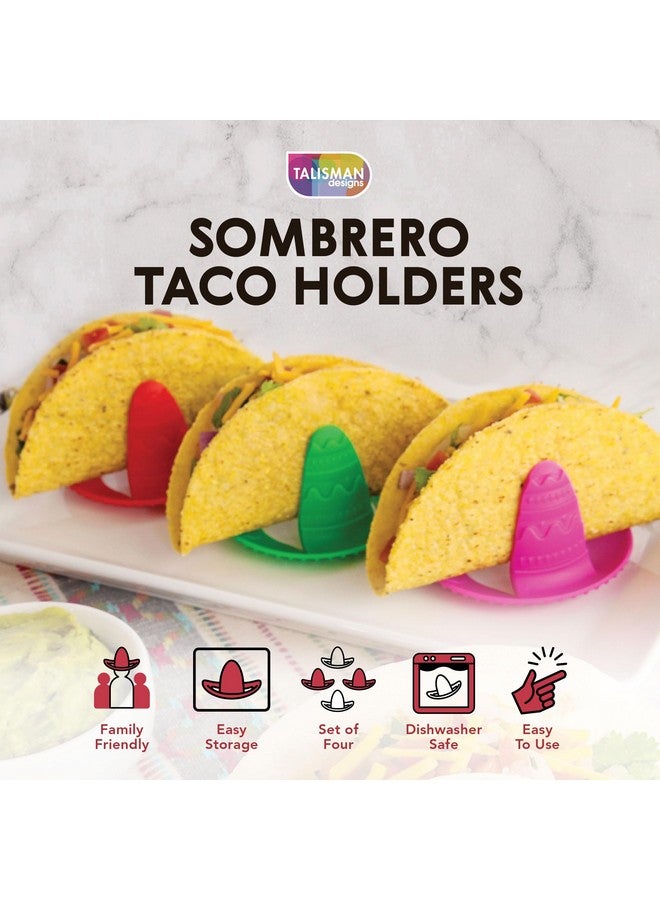 Talisman Designs Talisman Designs Sombrero Taco Holders - Set of 4, Hold & Fill Small or Large Tacos | Crunch & Soft - Image 5