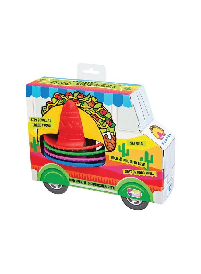 Talisman Designs Talisman Designs Sombrero Taco Holders - Set of 4, Hold & Fill Small or Large Tacos | Crunch & Soft - Image 1