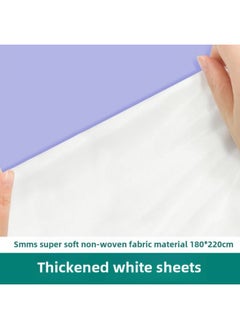 Generic Disposable Four-piece Hotel Printed Bed Sheet Travel Train Sleeper Dirty Duvet Cover Portable Double Travel Suit-Color:Disposable White Sheets 180*220cm-Specifications:Sheets:180*220cmx1  - Image 1