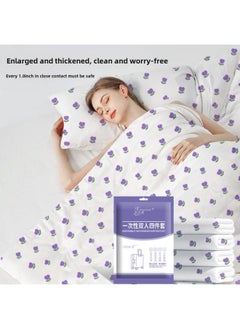 Generic Disposable Four-piece Hotel Printed Bed Sheet Travel Train Sleeper Dirty Duvet Cover Portable Double Travel Suit-Color:Disposable White Sheets 180*220cm-Specifications:Sheets:180*220cmx1  - Image 3