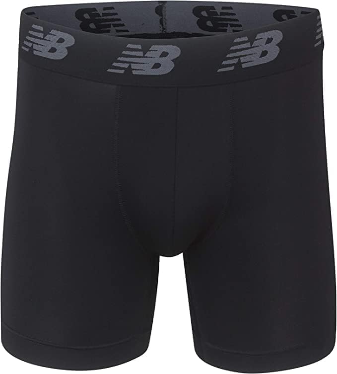 New Balance Men's Performance 5" No Fly Boxer Brief, 4-Pack, Pigment/Team Red/Lead/Black, Large (NB3017-4) - Image 5