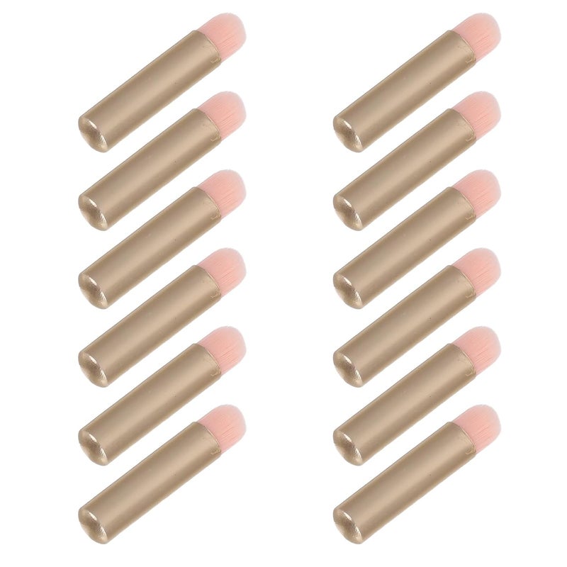 LABRIMP 12pcs Mini Makeup Brush Set with Lip Liner and Eyeshadow Applicator, Oval Tipped Concealer Brushes for Travel and Daily Use - Image 1
