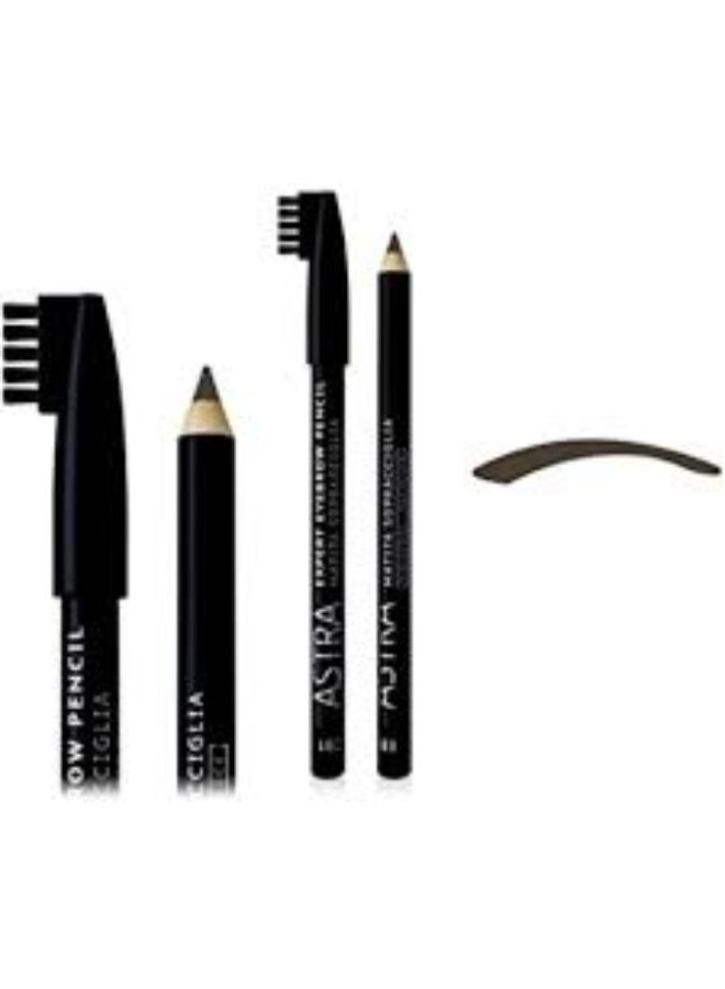 Astra Expert Eyebrow Pencil, Dark Brown, EB2 - Image 1