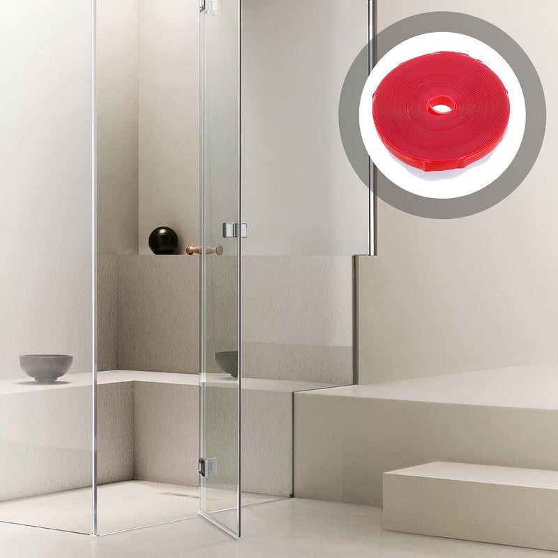 شريط إغلاق الباب مانع الرياح والمسودات بعرض 25 مم، شريط تي بي إي عازل للطقس للأبواب الزجاجية المنزلقة والنوافذ، عازل للصوت والحرارة، لفة 10 أمتار - Image 4