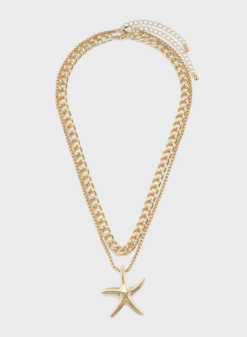 جينجر قلادة نجم البحر عبوة من قطعتين