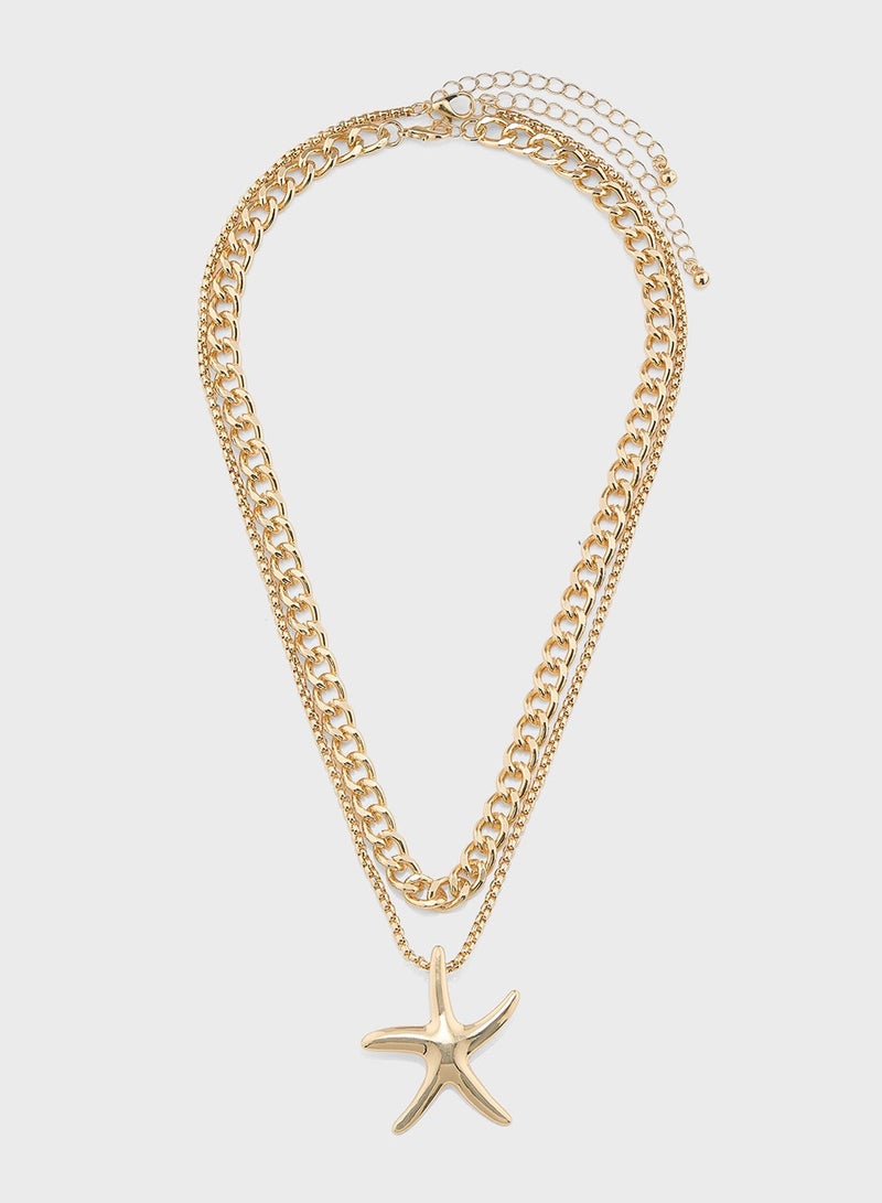 Ginger 2 Pack Starfish Pendant  Necklace - Image 2
