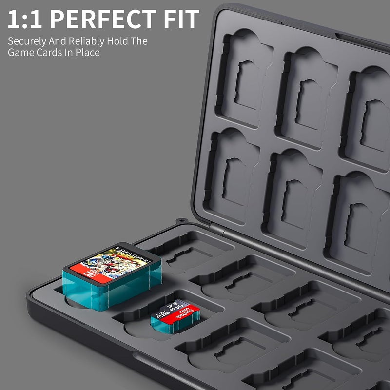 FANPL Game Case Holder for Nintendo Switch Switch 2/1/Switch OLED/Lite, 20 Game Card and 20 Micro SD Card Slots Portable Storage Case for Switch 2, Cartridge Box with Hard Shell & Soft Liner - Image 3