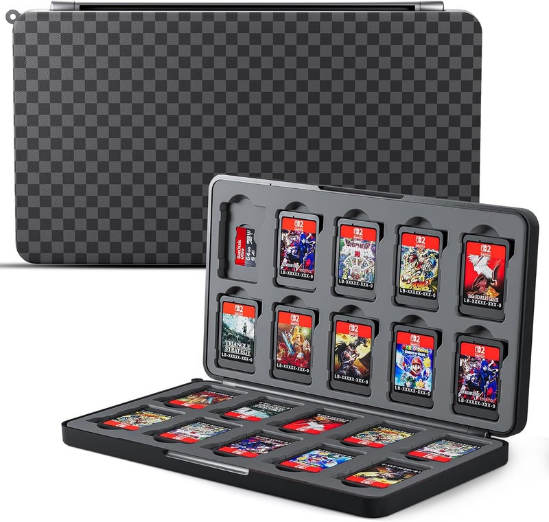 FANPL Game Case Holder for Nintendo Switch Switch 2/1/Switch OLED/Lite, 20 Game Card and 20 Micro SD Card Slots Portable Storage Case for Switch 2, Cartridge Box with Hard Shell & Soft Liner - Image 1