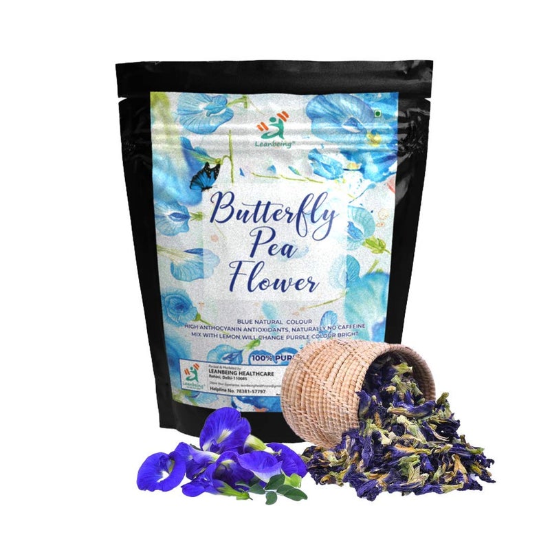 Leanbeing - Butterfly Blue Pea Flower Tea, 40g - 160 CUPS | Rich in Antioxidants | Good for skin - Image 1
