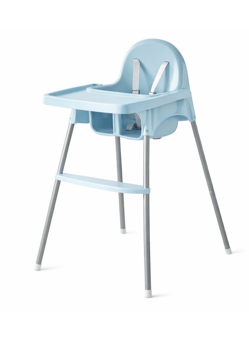 HOMECARE Home Care Blue Baby Feeding High Chair Adjustable Kids Chair with Safety Belt, Removable Tray, Stable and Comfortable Design - Image 1