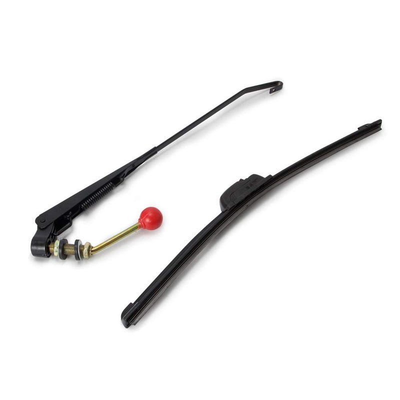 Universal UTV Golf Cart Wiper Blade with Manual Wiper Arm Kit HeavyDuty AllWeather Sintered Metal Design for PolarisClub CarYamaha Easy ToolFree Installation