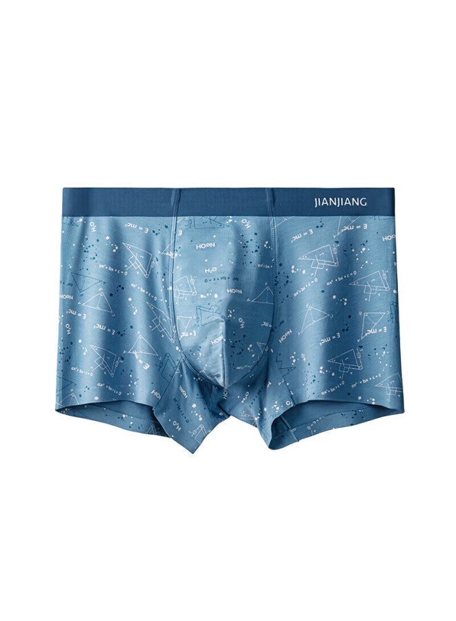 Athlete Jianjian Men's Underwear, Modal Printed Seamless 5a Antibacterial Boxer Briefs, Youth Trendy, 3-pack - Image 5