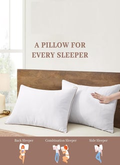 Blueberry Soft Hotel Pillow  With Single Piping 50x70cm Made in Uae  - Image 3