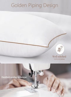 Blueberry Soft Hotel Pillow  With Single Piping 50x70cm Made in Uae  - Image 5