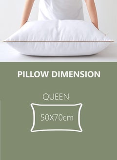 Blueberry Soft Hotel Pillow  With Single Piping 50x70cm Made in Uae  - Image 2