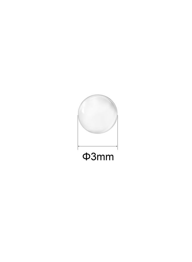 uxcell 3mm Solid Round Clear Glass Ball Boiling Stones Soda Lime Glass Beads 500pcs - Image 2