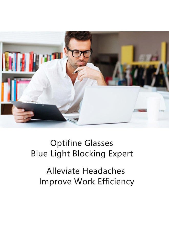 OPTIFINE Reading Glasses Anti Blue Light Blocking Reader Oversized Frame for Women Men for Mid Big Face Anti Eyestains, Black, Medium Large - Image 5