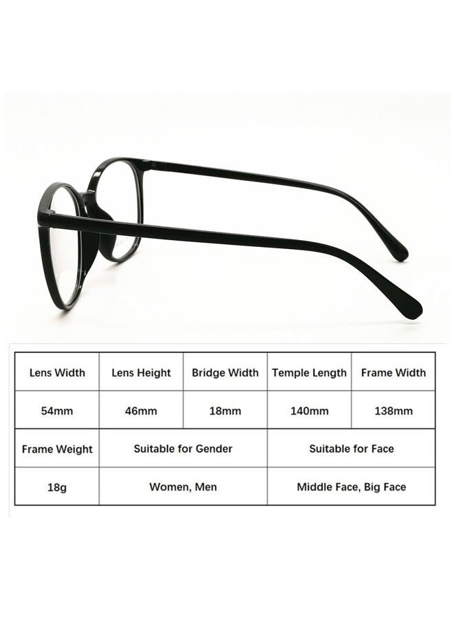 OPTIFINE Reading Glasses Anti Blue Light Blocking Reader Oversized Frame for Women Men for Mid Big Face Anti Eyestains, Black, Medium Large - Image 3