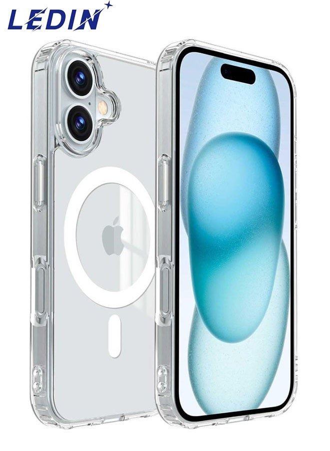 LEDIN Magnetic Clear Case for iPhone 16 Plus Compatible with MagSafe, Military-Grade Protection, Phone Bumper - Image 1