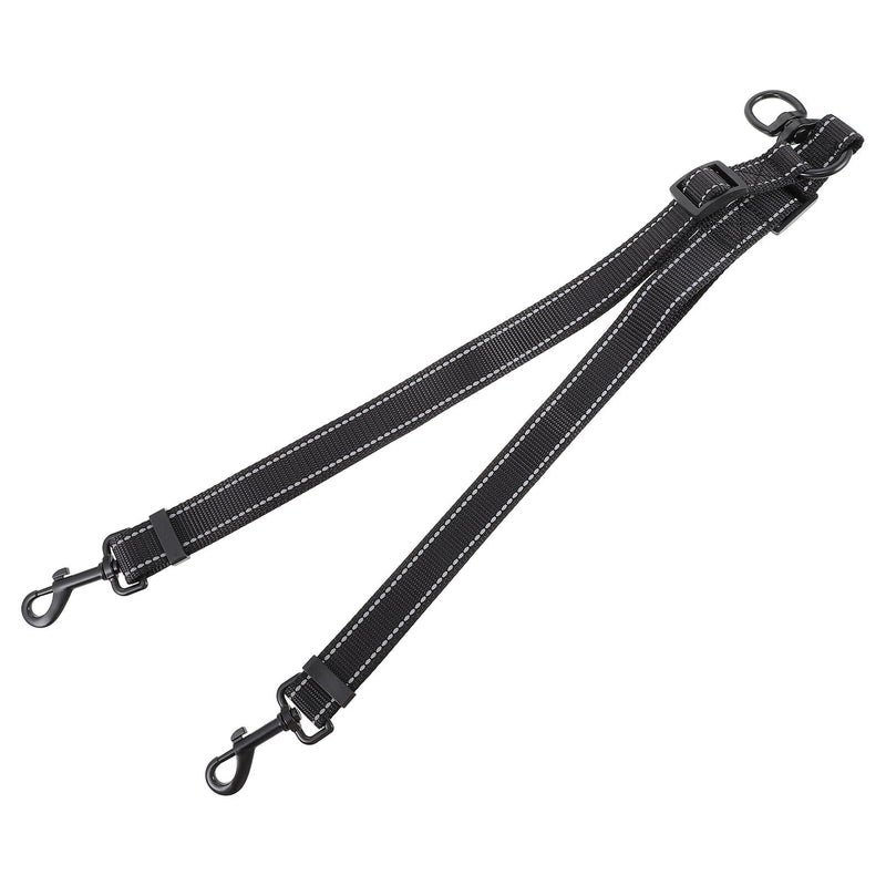 Dual Dog Leash For Two Pets Nylon Rope With Clasp For Medium Large Breeds - Image 2