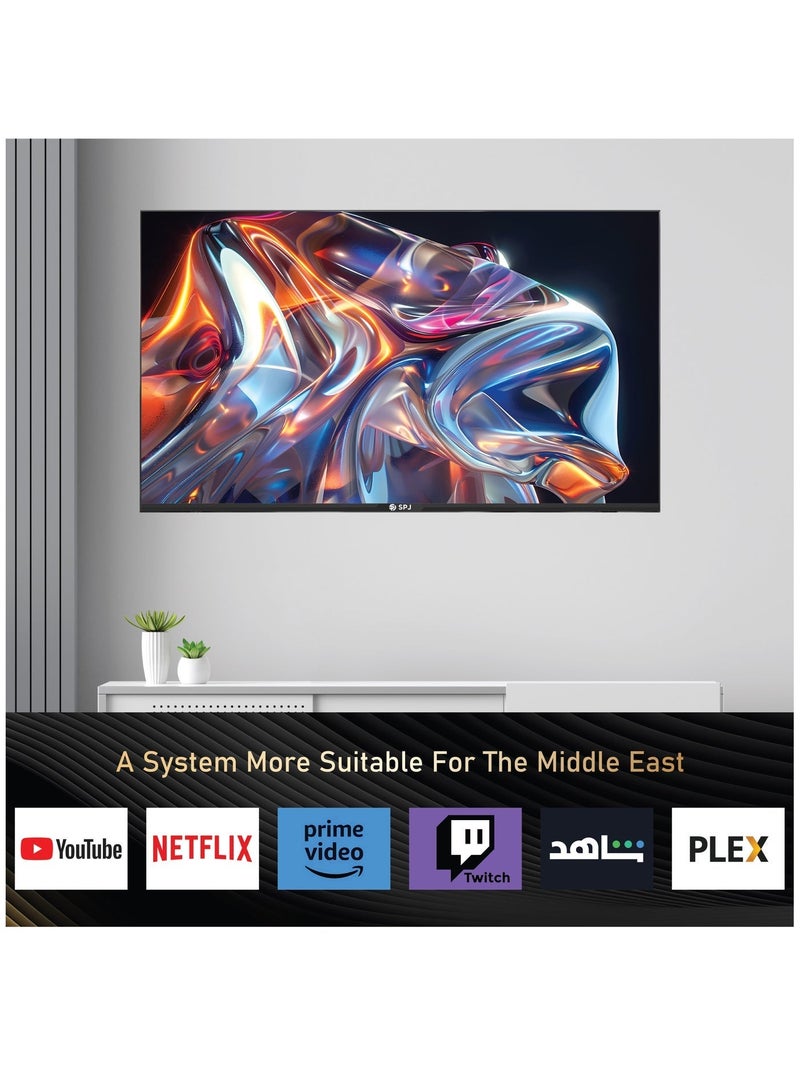 SPJ 32 Inch HD Smart LED TV, WebOS Smart TV, Magic Remote, WiFi & Bluetooth, Netflix, YouTube & Prime Video, HDMI & USB Ports, Ultra Slim Design, Black - Image 2