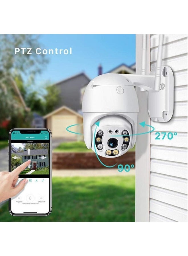 YUNSYE Outdoor Dome IP Camera 5.0MP WiFi Security Camera with Pan Tilt, Color Night Vision, Two-Way Audio, Motion Detection, Waterproof, Free APP for Android/IOS，With 64G Card - Image 3