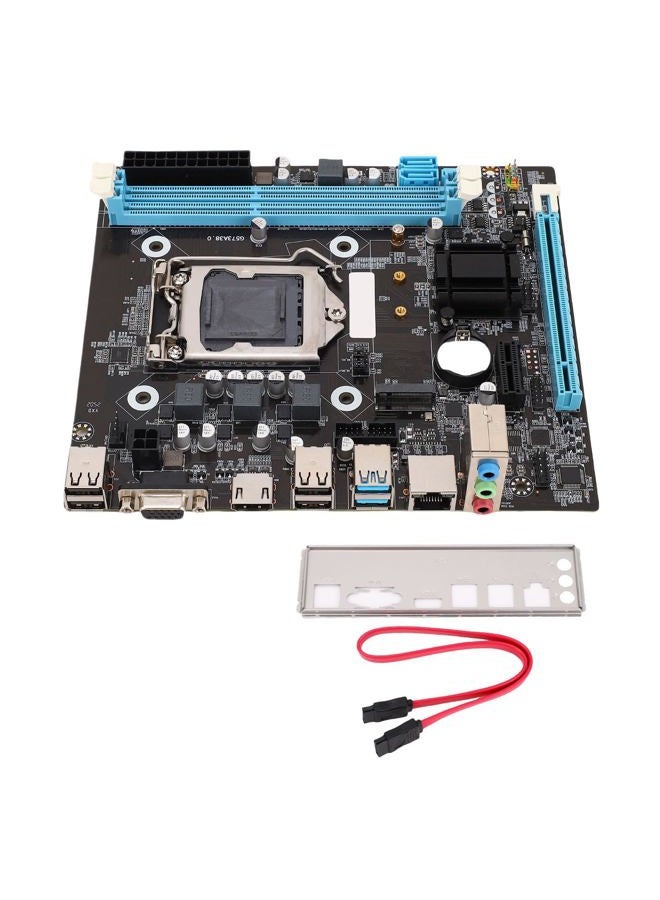 DAUERHAFT PC Motherboard Gaming Motherboard H81 M.2 NVMe NGFF 6Gb/s LGA 1150 Micro ATX High Speed Desktop PC - Image 1
