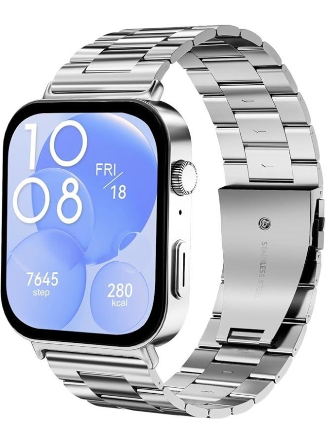 Metal Bracelets Compatible with Huawei Watch Fit 4/4 Pro/Fit 3 Bracelet, Stainless Steel Replacement Strap  For Huawei Fit 4/3 Watch Strap  For Women Men - Image 1