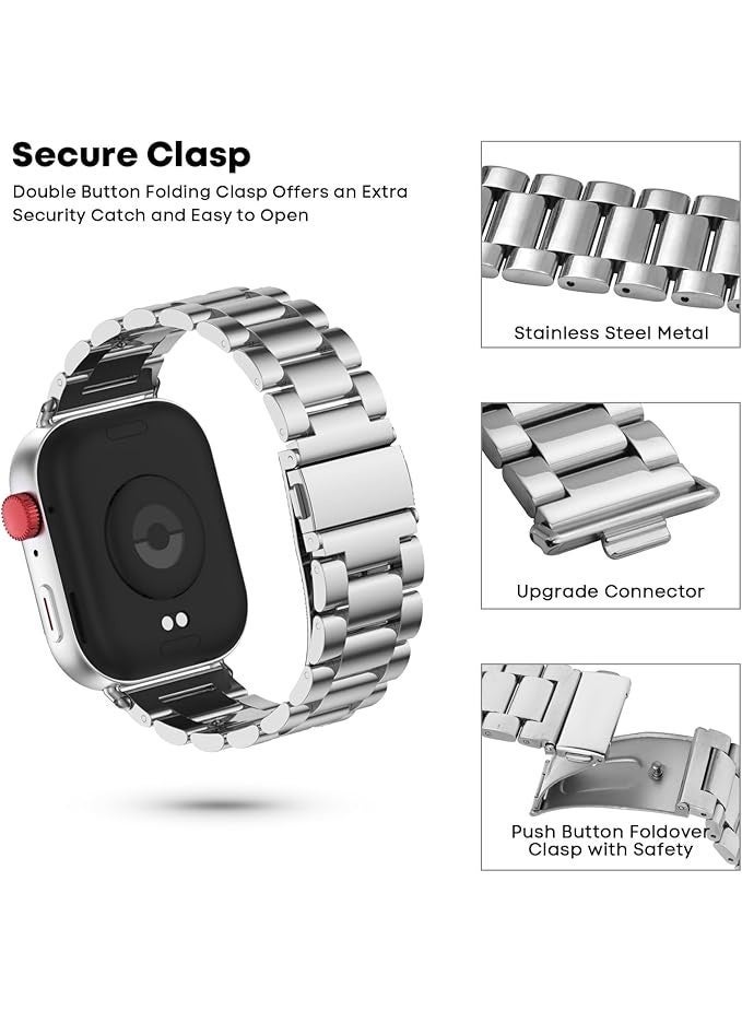 Metal Bracelets Compatible with Huawei Watch Fit 4/4 Pro/Fit 3 Bracelet, Stainless Steel Replacement Strap  For Huawei Fit 4/3 Watch Strap  For Women Men - Image 3