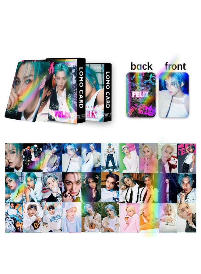 NIBEMINENT 30 Pcs Kpop Stray Kids - Felix Lomo Cards Card For Fans Collection Gifts - Image 3