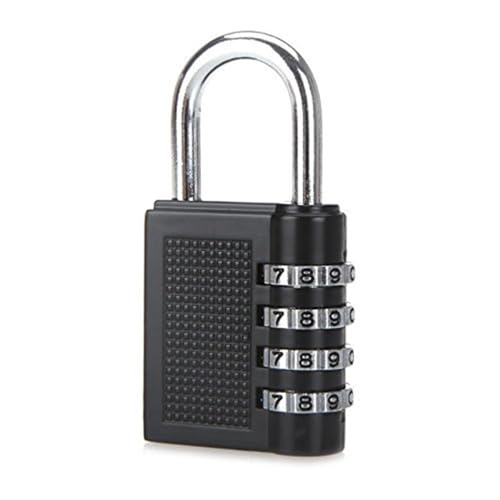 PUTHAK Zinc UNEQUETREND 1 Pack Combination Lock 4 Digit Locker Lock Outdoor Waterproof Padlock for School Gym Locker, Sports Locker, Fence, Toolbox, Gate, Case, Hasp Storage (Black) - Image 5