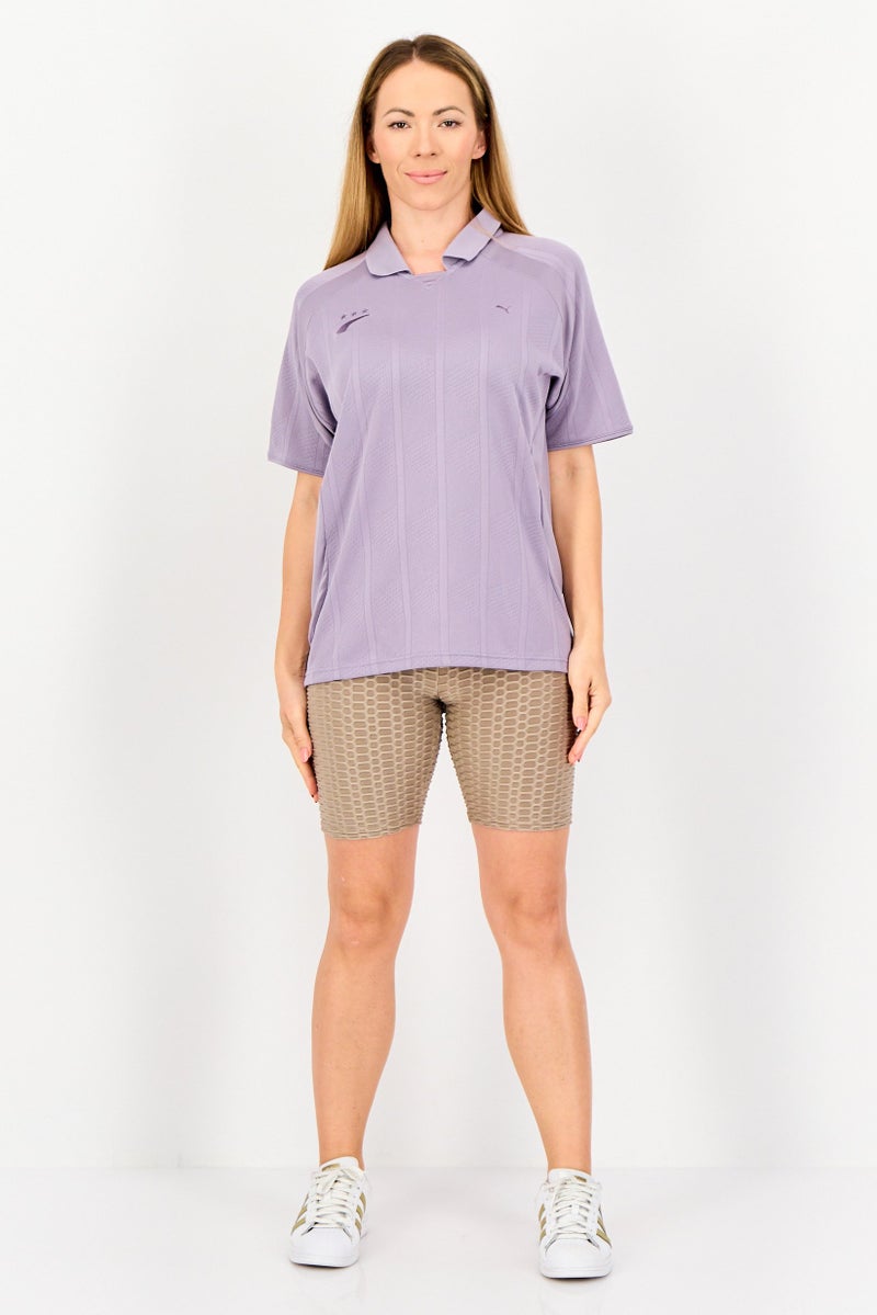 Puma X Select Women Sportswear Fit Short Sleeve Training Polo Shirt, Lavender - Image 4
