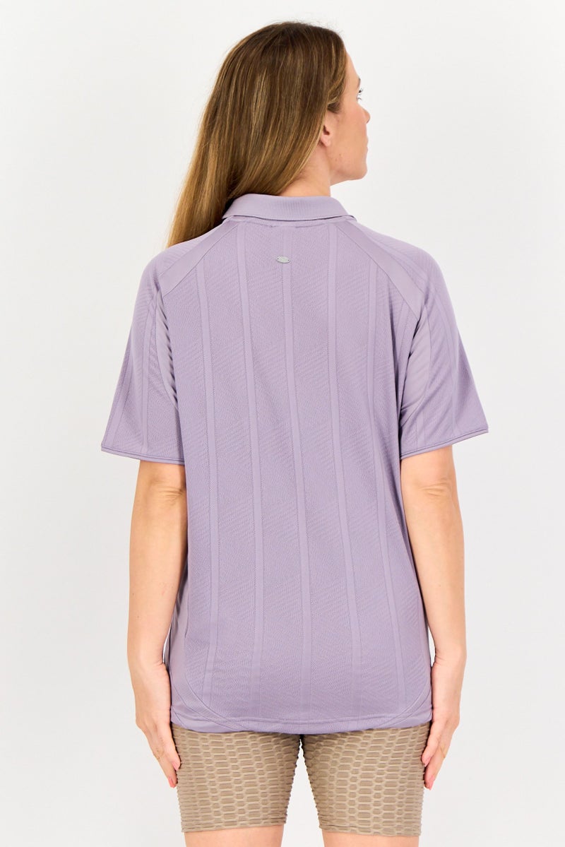 Puma X Select Women Sportswear Fit Short Sleeve Training Polo Shirt, Lavender - Image 3