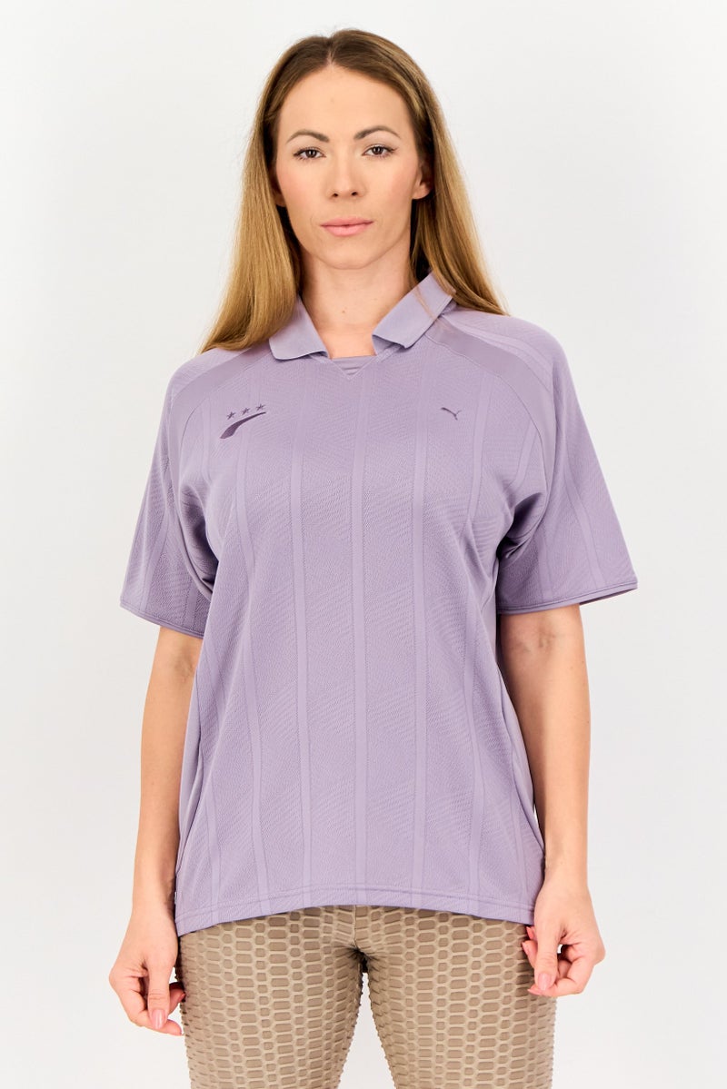 Puma X Select Women Sportswear Fit Short Sleeve Training Polo Shirt, Lavender - Image 1