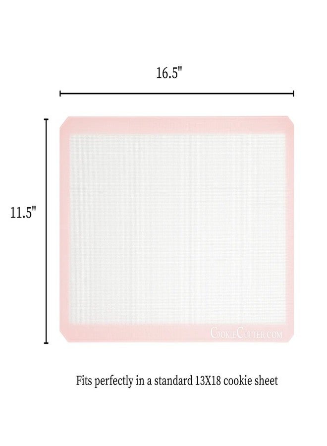 CookieCutter.com 16.5"x11.5" Pink Silicone Baking Mat - Reusable Nonstick Baking Sheet - Sandy Pink (Single) - Image 3