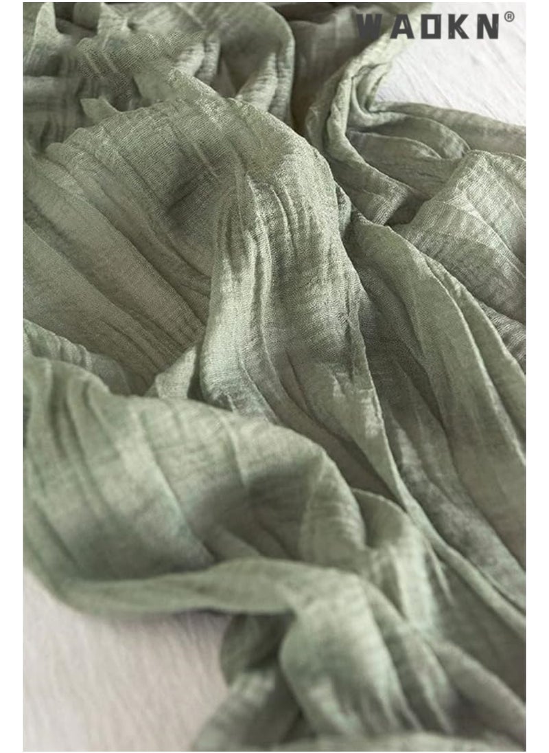 WAOKN Cheesecloth Table Runner 35 x 118 Inch Gauze Tablecloth Boho Wedding Decor 10 Ft Rustic Wedding Decorations Vintage Table Centerpieces for Wedding Reception Bridal Shower Birthday  - Image 4