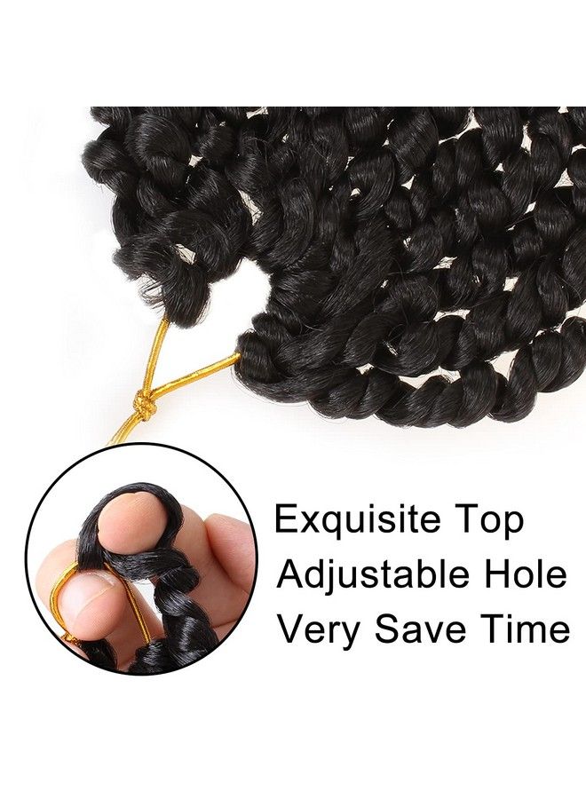 Leeven Pre Twisted Passion Twist Crochet Hair 10 Inch 8 Packs Pre Looped Ombre Blonde Bomb Twists 3 Tone Short Curly Bohemian Synthetic Braiding Hair For Black Women 12 Strands/Pack #1B/30/27 - Image 5