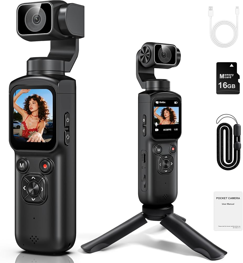 VENOPTIX VENOPTIX 4k Vlogging Camera 330 Rotating Lens Digital Pocket Cameras Z8EB907CEC6FB6CB02C5DZ